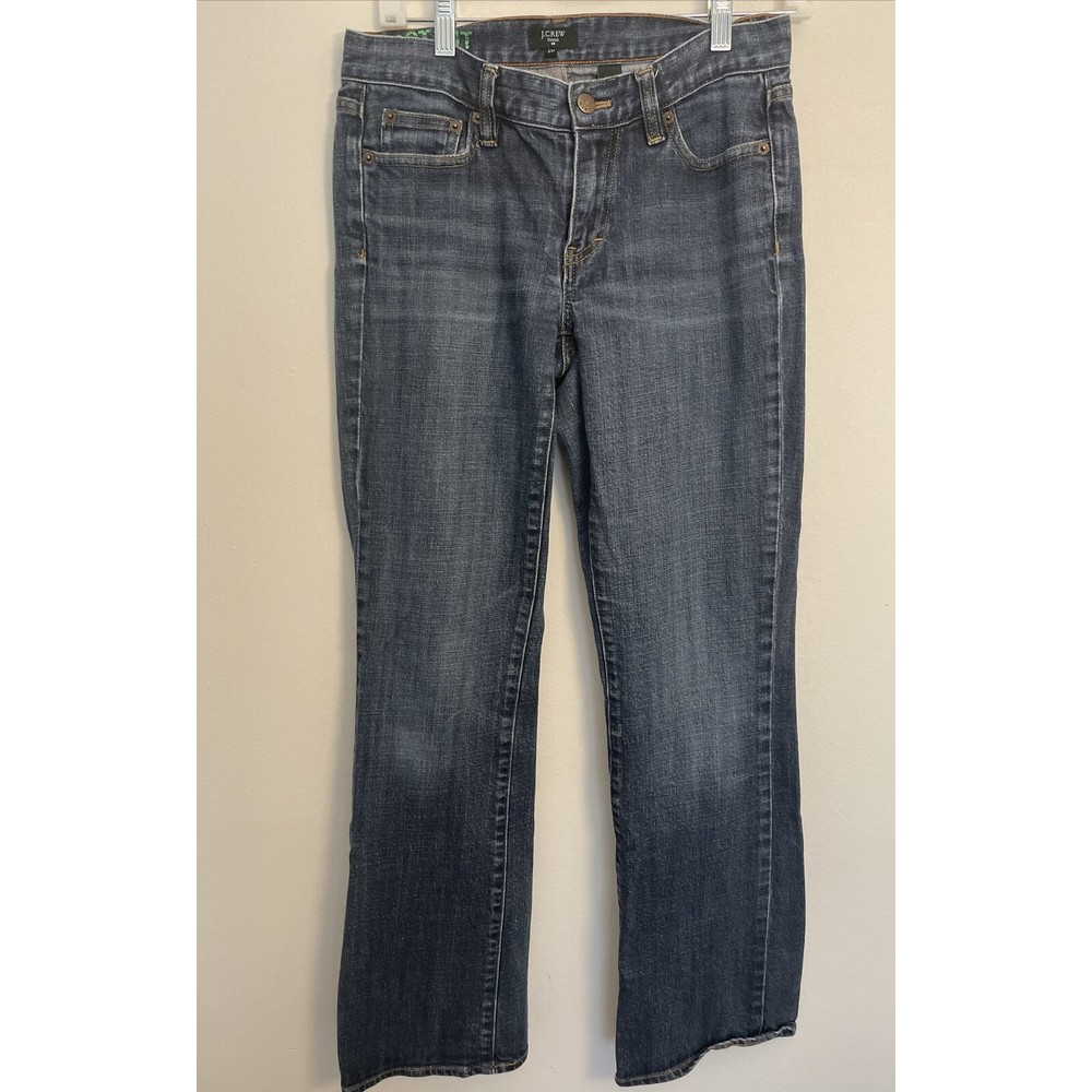 J. Crew Women’s Jeans  Size 27 Bootcut Stretch Mid Rise Medium Wash Worn Faded